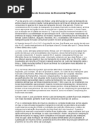 Lista de Exercícios de Economia Regional