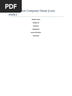 Construction Company Oman (Case Study) : Student Name: Student Id: Semester: Assignment: Course Instructor: University