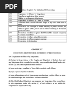 XIV Conditions Requisite For Initiation of Proceeding