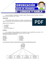 Lenguaje Lengua y Habla para Sexto de Primaria