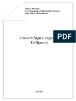 Convert Sign Language To Speech