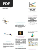 Triptico de La Primera Ley de Newton