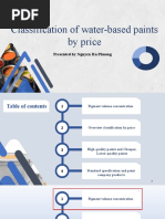 Classification of Water-Based Paints by Cost