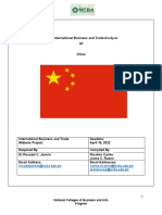 International Business and Trade Analysis of China