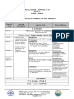 A.M Session: Weekly Home Learning Plan