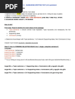 Writing - Summarise Written Text (2-3 Questions) : Only One Sentence