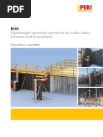 Lightweight Universal Formwork For Walls, Slabs, Columns and Foundations