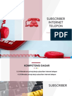 SUBSCRIBER INTERNET TELEPON Materi