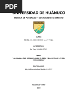 La Criminalidad Organizada en El Peru y El Articulo 317 Del Codigo Penal