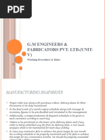 G.M Engineers & Fabricators Pvt. Ltd. (Unit-V) : Working Procedures & Rules