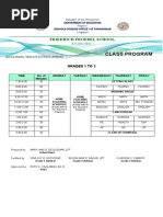 Class Program: Friedrich Froebel School