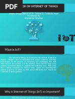 A Presentetion On Internet of Things (IOT)