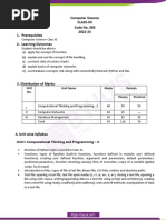 CBSE Class 12 Computer Science Syllabus 2022 23