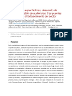 Formación de Espectadores, Desarrollo de Públicos y Gestión de Audiencias: Tres Puentes Posibles para El Fortalecimiento Del Sector