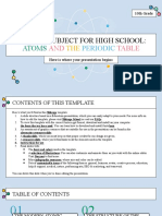 Science Subject For High School - 10th Grade - Atoms and The Periodic Table by Slidesgo