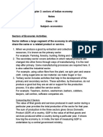 Chapter 2: Sectors of Indian Economy Notes Class - 10 Subject-Economics