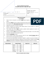 (8°) Evaluación El Extraño Caso Del Dr. Jekyll y El Sr. Hyde.