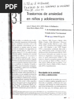 Trastornos de Ansiedad en Niños y Adolescentes