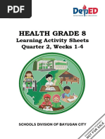 Health Grade 8: Learning Activity Sheets Quarter 2, Weeks 1-4