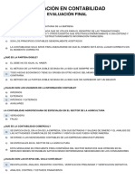 Cuestionario de Preguntas - Formación en Contabilidad