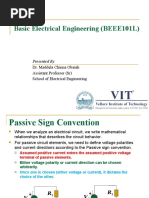 Basic Electrical Engineering (BEEE101L) : Presented by