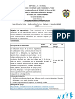 Plan de Mejoramiento Educacion Fisica Grado 6° Jornada Mañana Definitivo