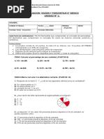 Evaluacion 6° Razon y Porcentaje