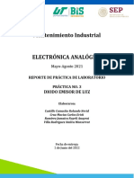 Práctica Lab.3 - Diodo Emisor de Luz - Electrónica Analógica MI-3A