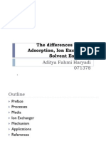 The Differences Between Adsorption, Ion Exchange & Solvent