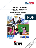 MAPEH (Music) : Quarter 1 - Module 4: 20 Century Avant Garde Music: Composers