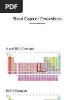 Band Gaps and Electronics Structure of Perovskites