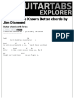 JIM DIAMOND - I Should Have Known Better Guitar Chords - Guitar Chords Explorer