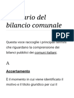 Glossario Del Bilancio Comunale