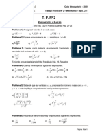 Trabajo Práctico #2 - Matemática - Dpto. CyT - UNQ