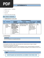 1° Grado - Actividad Del Dia 30 de Mayo