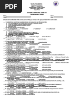 Second Quarter Test Grade 12: Fundamental of ABM-2