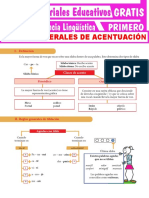 Reglas Generales de Acentuación para Primer Grado de Secundaria