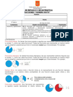 GUÍA DE REPASO-N°2 Fracciones y Numero Mixto 6°