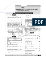 Previous Years Questions (2020-1983) Segment-Wise: Ordinary Differential Equations