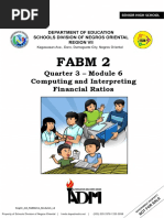 Fabm 2: Quarter 3 - Module 6 Computing and Interpreting Financial Ratios