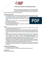 Convocatoria Festival de Oratoria y Declamación