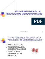 Tema de Clase - Factores Que Influyen en La Reducción de Microorganismos