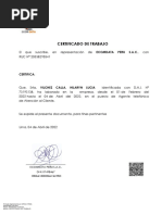 Certificado de Trabajo 04 - 2022