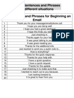 Email Sentences and Phrases in Different Situations 20 Sentences and Phrases For Beginning An Email