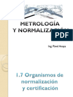 1.7 Organismos de Normalizacion y Certificación