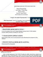 Name of Proponent (S) : Joyce Marie C. Tuyor, RPM Ericka R. Riano Karen M. Jarata, Maed. Noel Dominic M. de Guzman