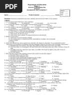 Diagnostic Test Mapeh 7