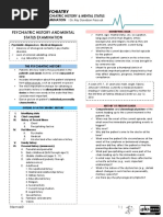 Psychiatric History - MSE