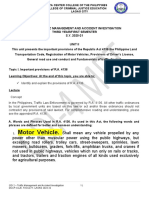 Motor Vehicle.: CDI 2 - Traffic Management and Accident Investigation 1 - Dccp-Ccje. Faculty. Laoag 2022-22