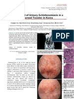 Case Report of Urinary Schistosomiasis in A Returned Traveler in Korea